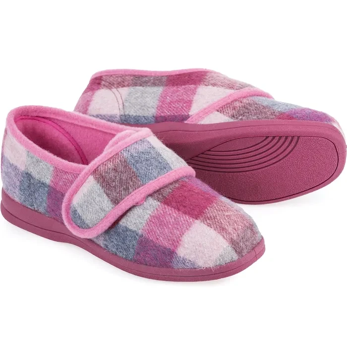 Holly Extra Wide Ladies Slippers