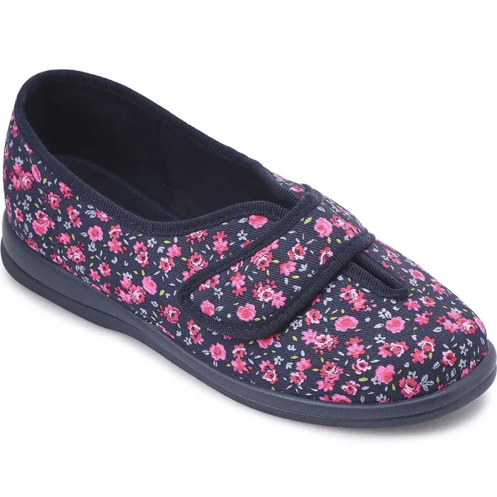 Sally Extra Wide Ladies Slippers